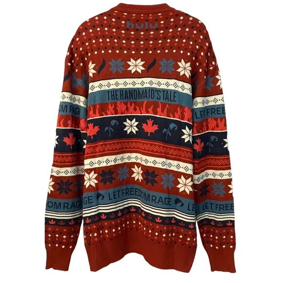 Hulu The Handmaid's Tale LET FREEDOM RAGE Ugly Christmas Sweater Size 3XL NWT - Picture 3 of 6